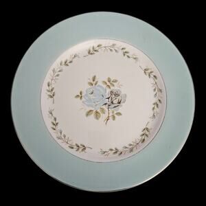 Barratts Delphatic Pastel White Dinner Plates Set of 2 Floral England Vintage